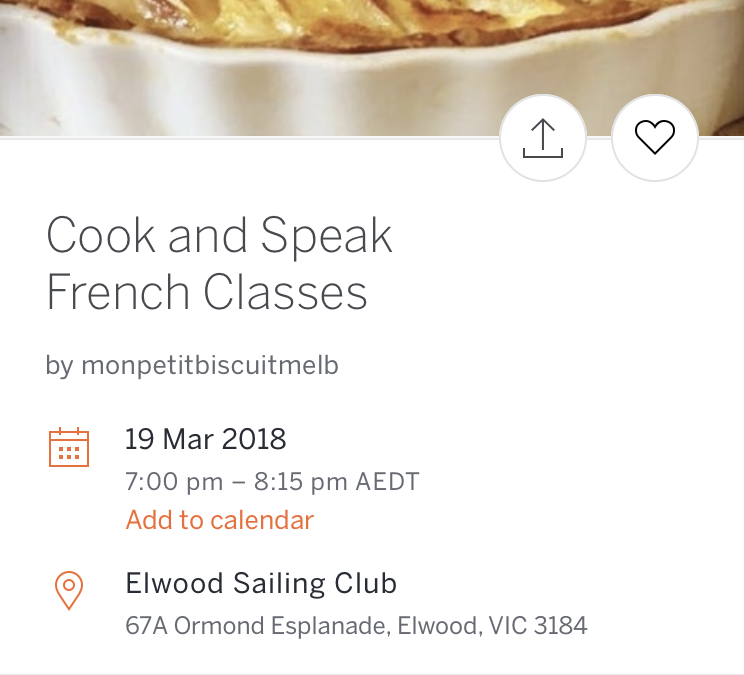 Cook and Speak French Classes